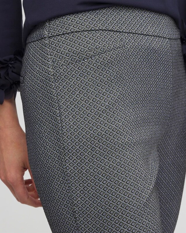 Brigitte Diamond Print Slim Ankle Pants - image 4